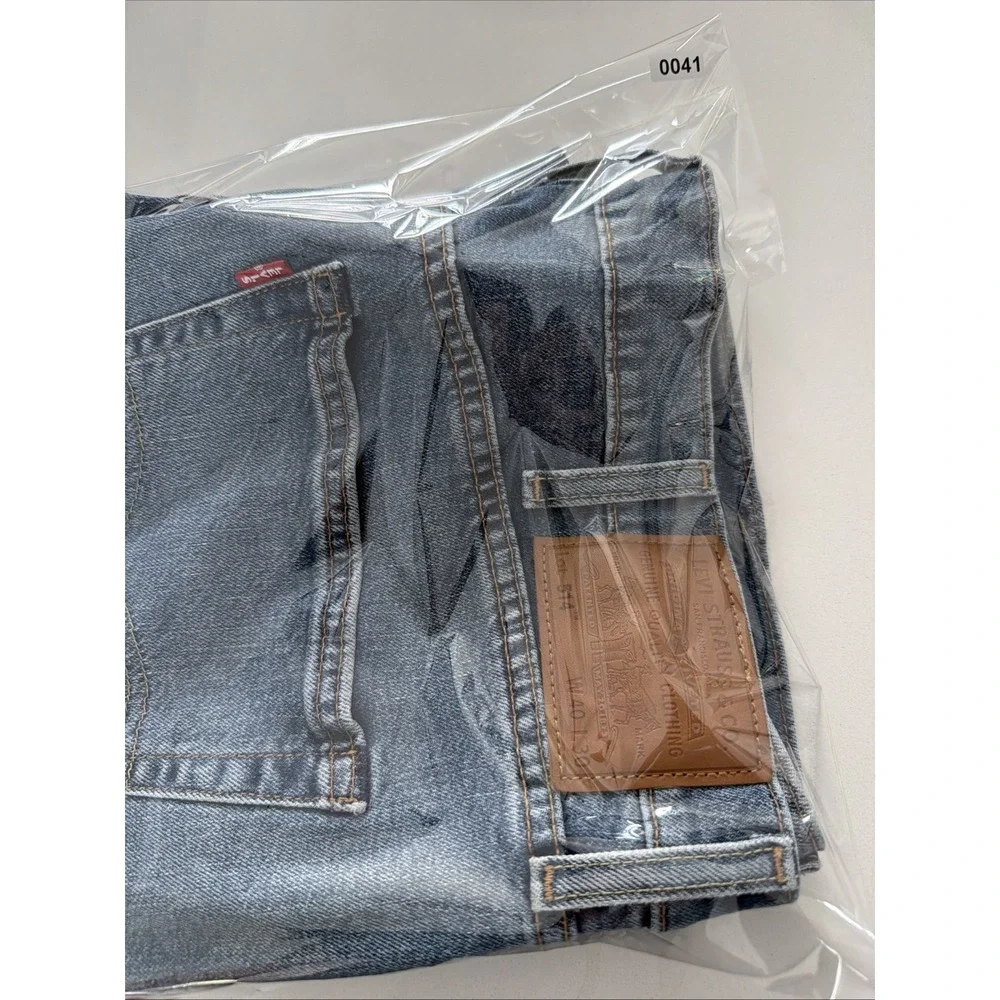 Vintage Levi's 514 Big E Premium Jeans Men's 40x30 Light Wash Straight Leg